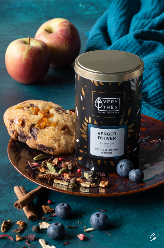 photo culinaire d'un cookies au cassis