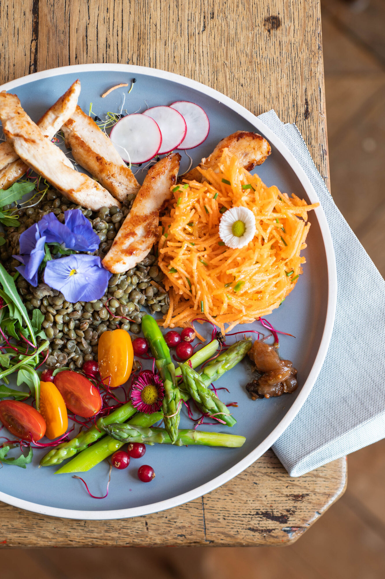 photo culinaire d'un plat de légumes situé au chateau chatenay