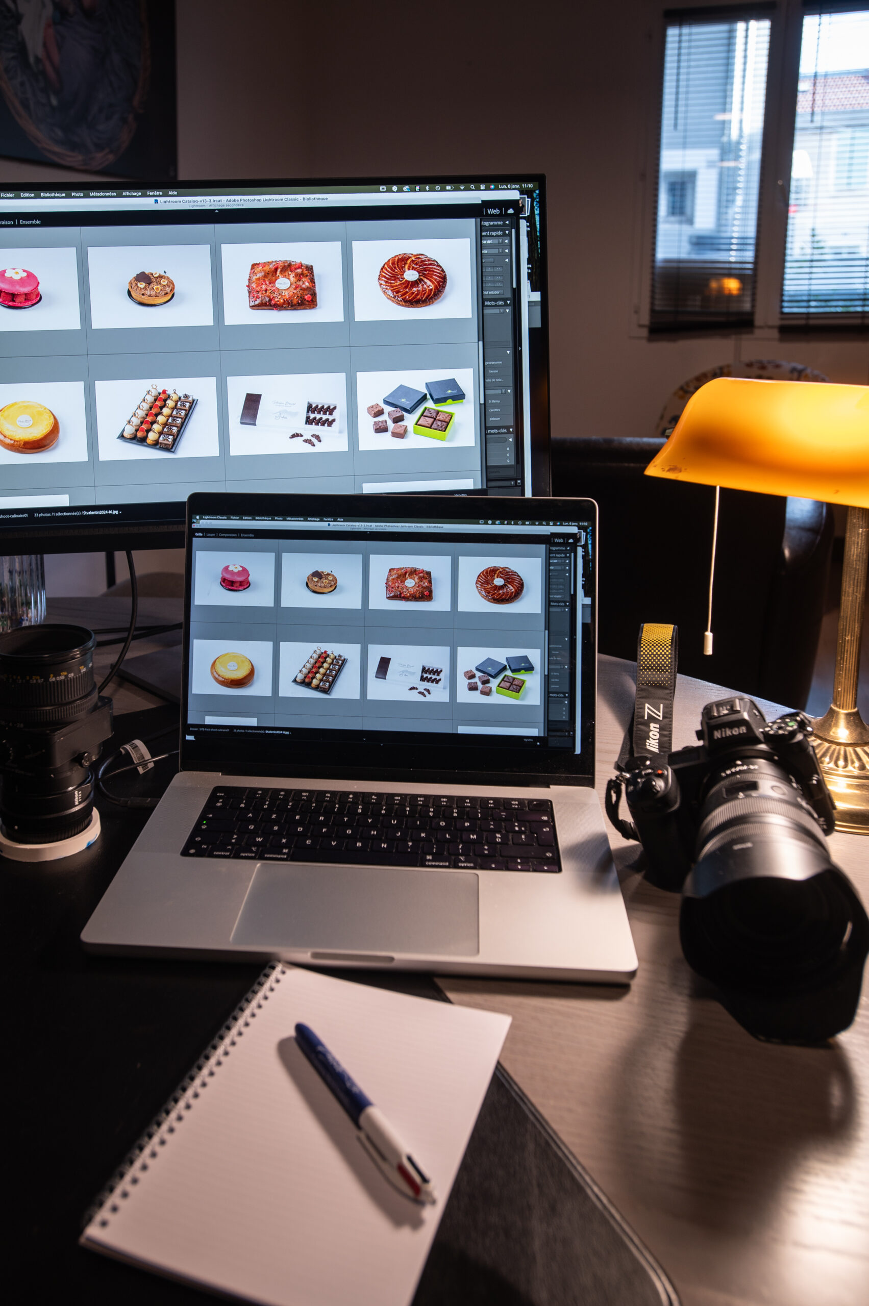 sélection de photos culinaire avec adobe lightroom